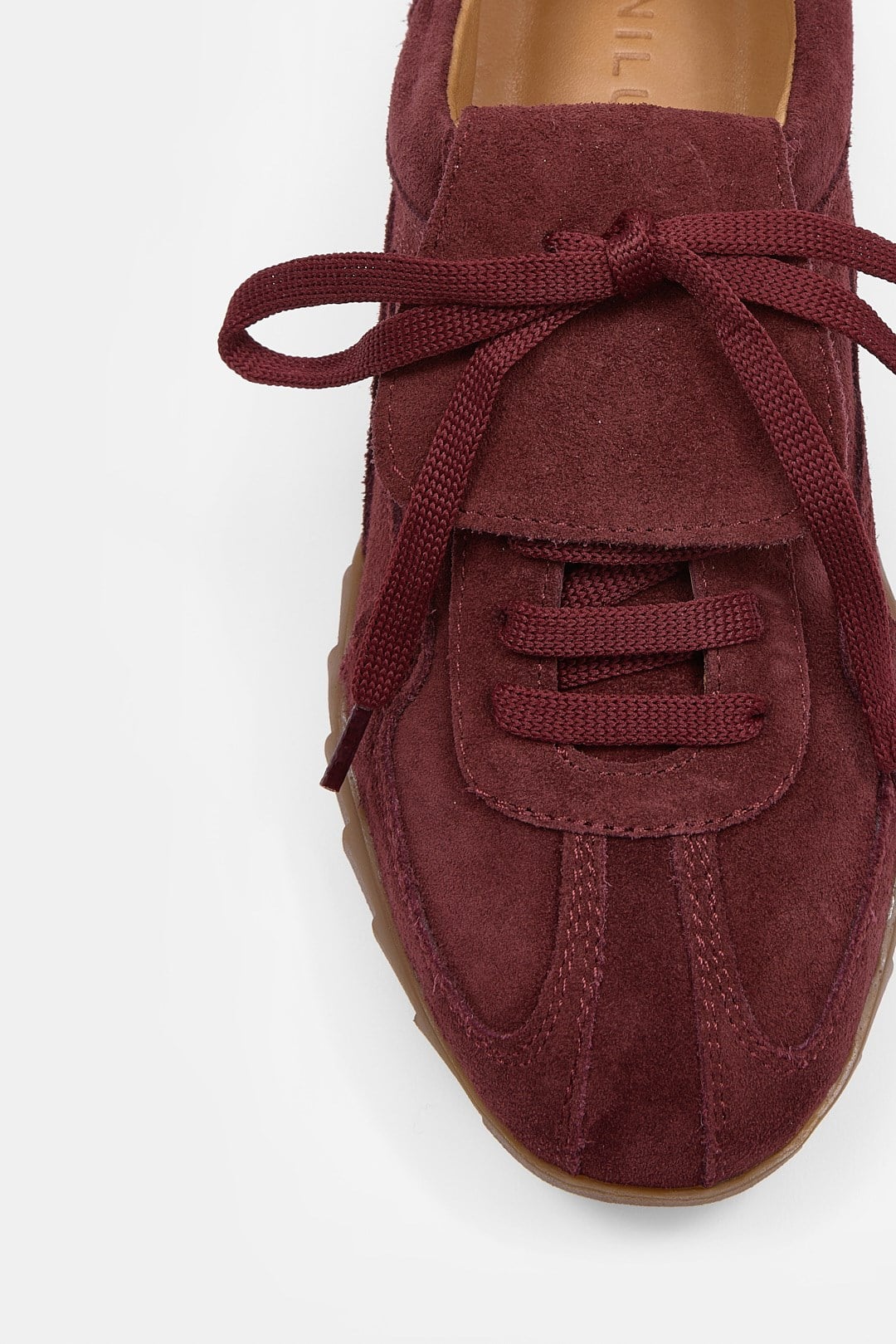 Welissa Bordo Süet Hakiki Deri Kadın Sneaker