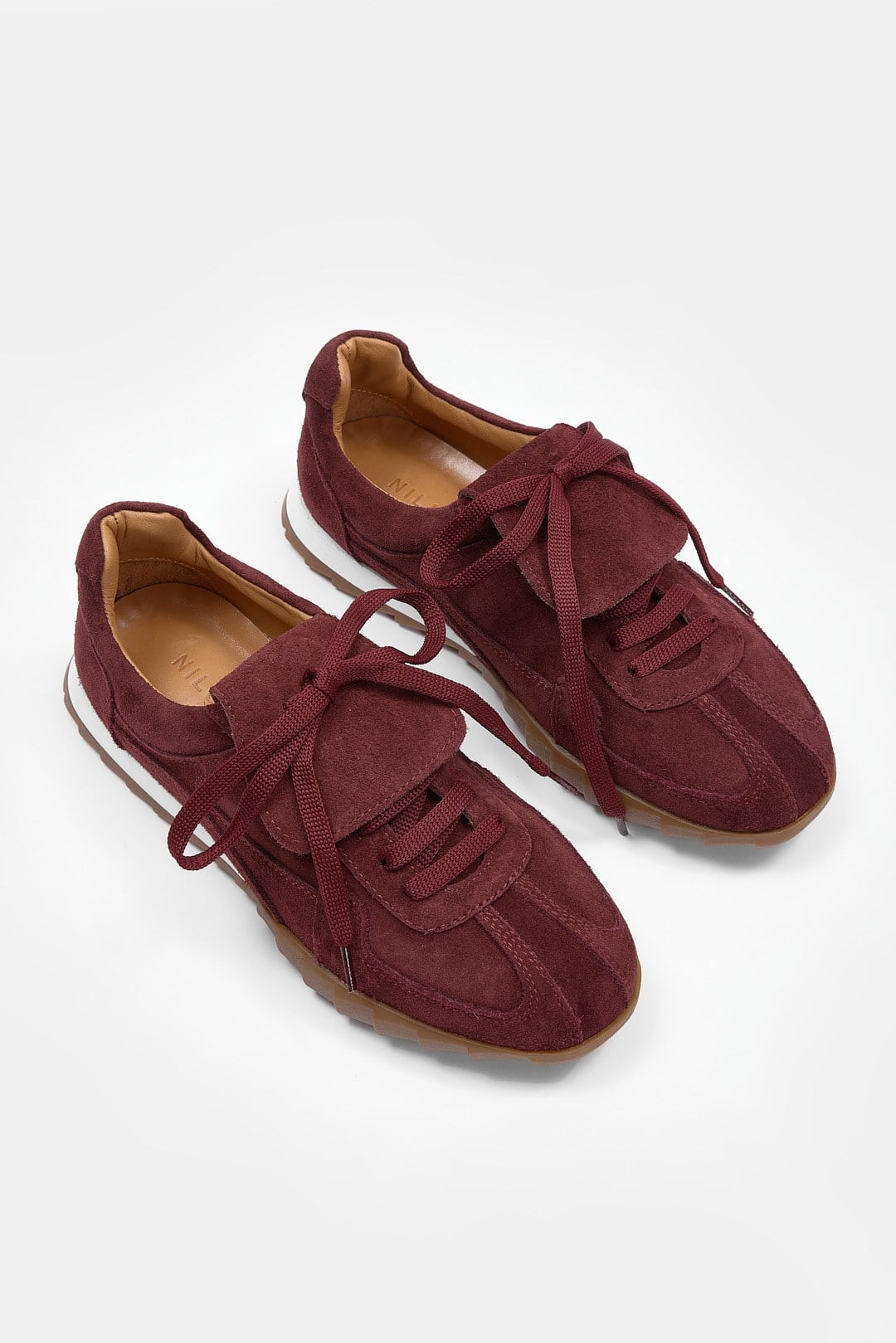 Welissa Bordo Süet Hakiki Deri Kadın Sneaker