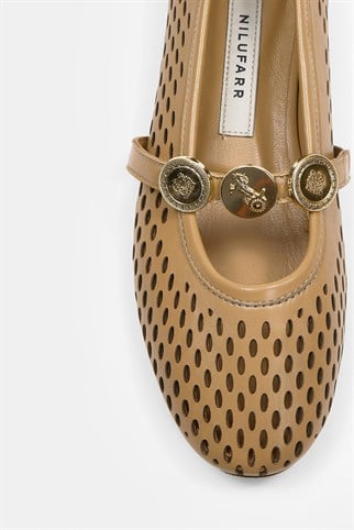 Alea Nude Hakiki Deri Kadın Loafer Ayakkabı