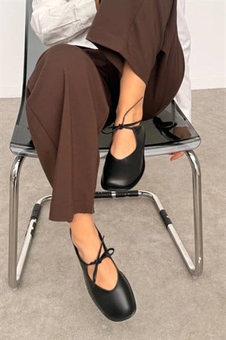 Alina Siyah Hakiki Deri Babet