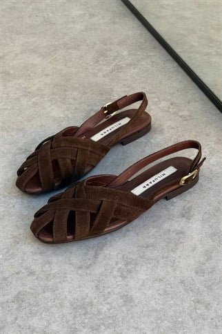 Amalfi Acı Kahve Süet Hakiki Deri Babet