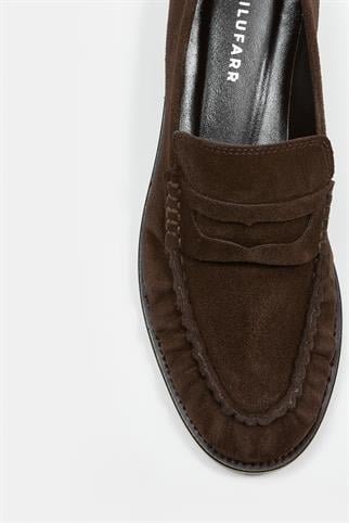 Elwira Acı Kahve Süet Hakiki Deri Kadın Loafer