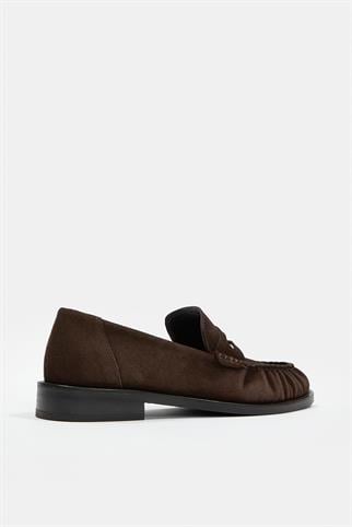 Elwira Acı Kahve Süet Hakiki Deri Kadın Loafer