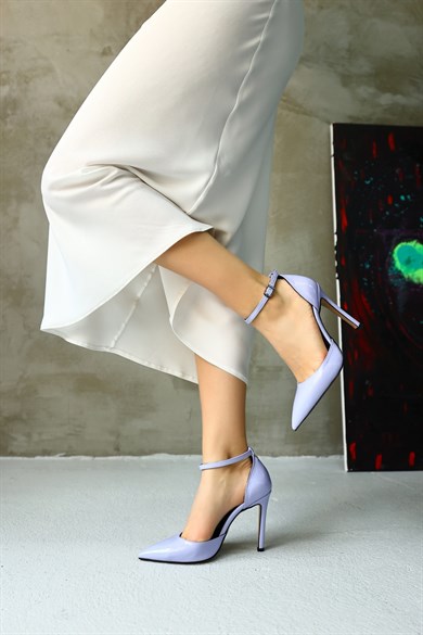 Elza Lila Rugan Kadın Topuklu Ayakkabı