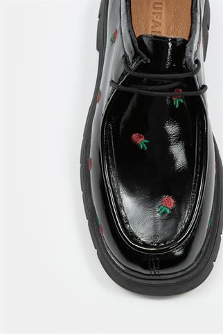Freya Siyah Rugan Hakiki Deri Kadın Loafer