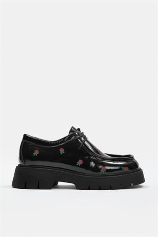 Freya Siyah Rugan Hakiki Deri Kadın Loafer