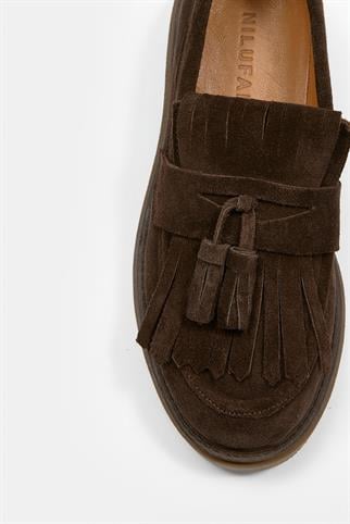 Jeremy Acı Kahve Süet Hakiki Deri Kadın Loafer
