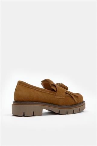 Jeremy Taba Süet Hakiki Deri Kadın Loafer