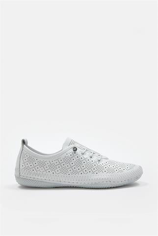 Mariable Beyaz Hakiki Deri Kadın Sneaker
