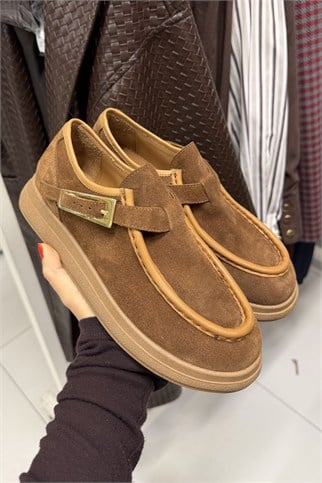 Marni Sigaro Süet Hakiki Deri Kadın Loafer Ayakkabı