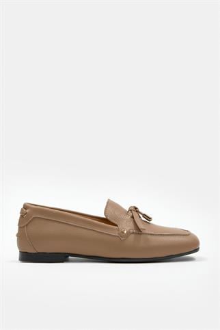 Mata Nude Hakiki Deri Kadın Loafer
