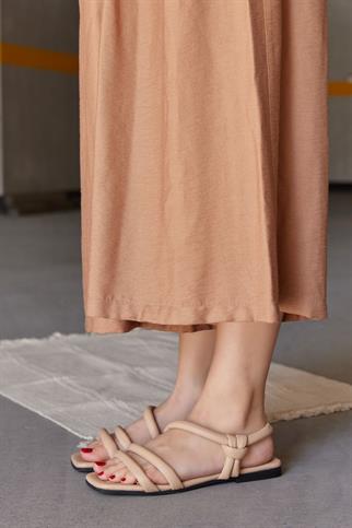 Mia Nude Hakiki Deri Kadın Sandalet