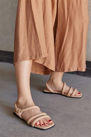Mia Nude Hakiki Deri Kadın Sandalet