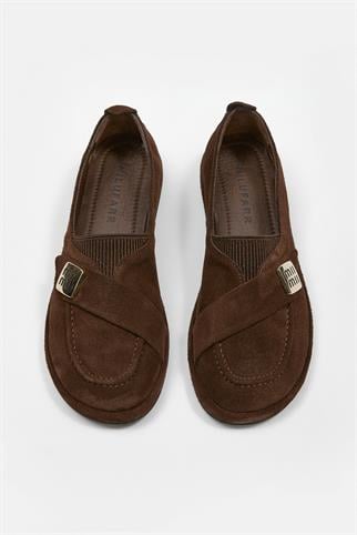 Mii Acı Kahve Hakiki Süet Kadın Loafer