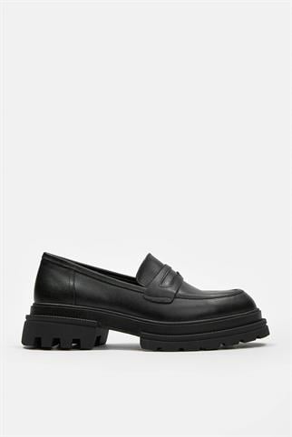 Minka Siyah Hakiki Deri Kadın Loafer