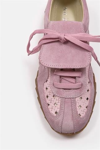 Minova Lila Hakiki Deri Kadın Sneaker