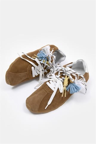 Mirella Taba Süet Hakiki Deri Kadın Sneaker