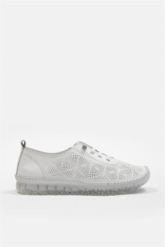 Russa Beyaz Hakiki Deri Kadın Sneaker