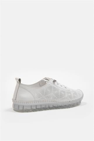 Russa Beyaz Hakiki Deri Kadın Sneaker