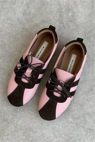 Solea Pembe Hakiki Deri Kadın Sneaker