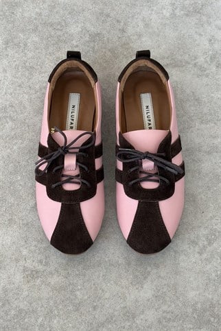 Solea Pembe Hakiki Deri Kadın Sneaker