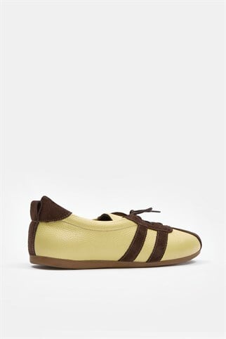 Solea Sarı Deri Kadın Sneaker