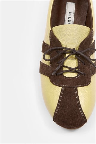 Solea Sarı Deri Kadın Sneaker