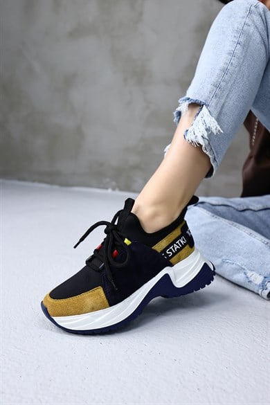Time Multi Colored Leather Womens Sneakers