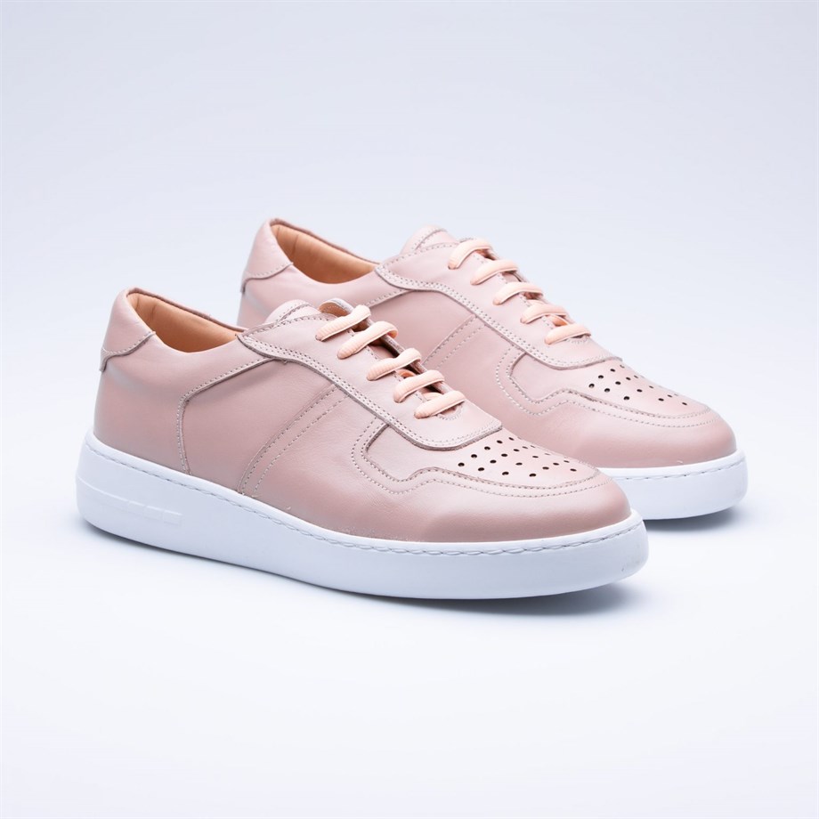 Barnes Pudra Deri Kadın Sneaker