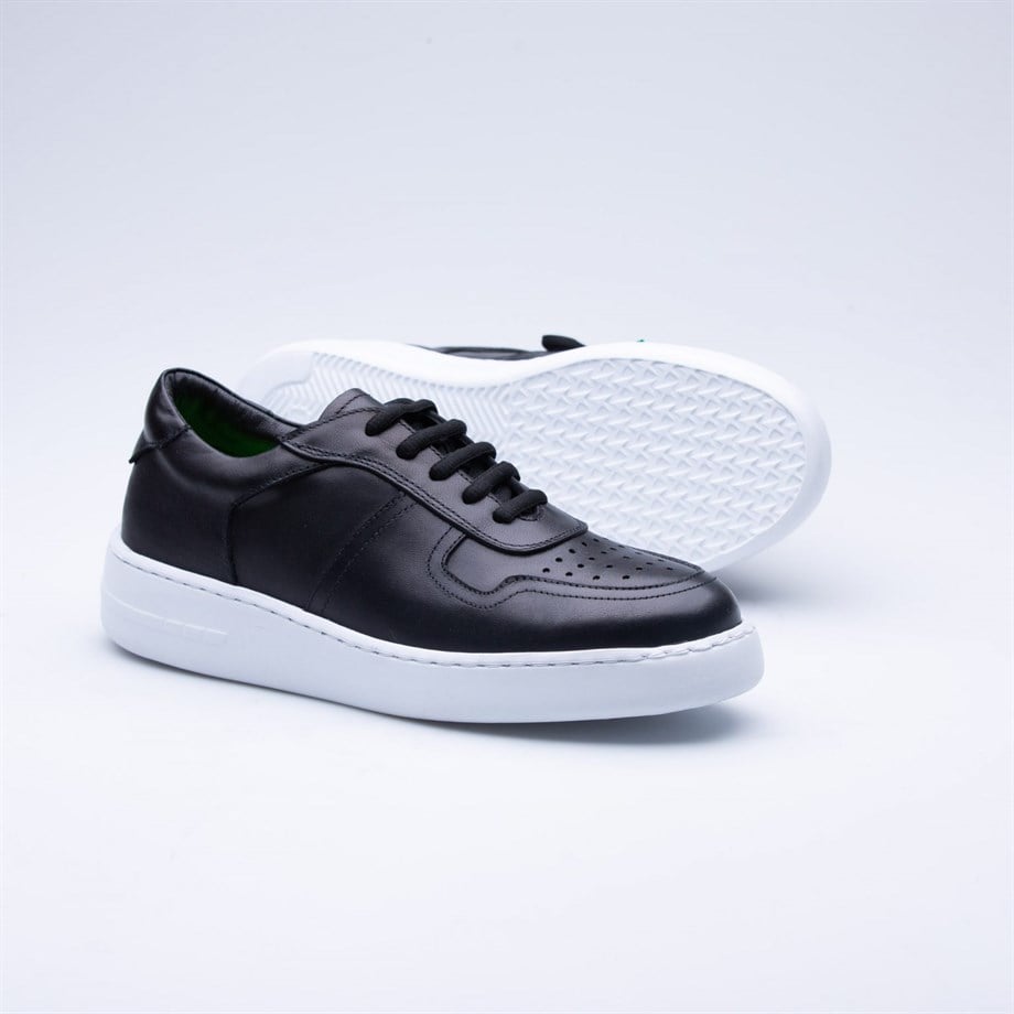Barnes Siyah Deri Kadın Sneaker