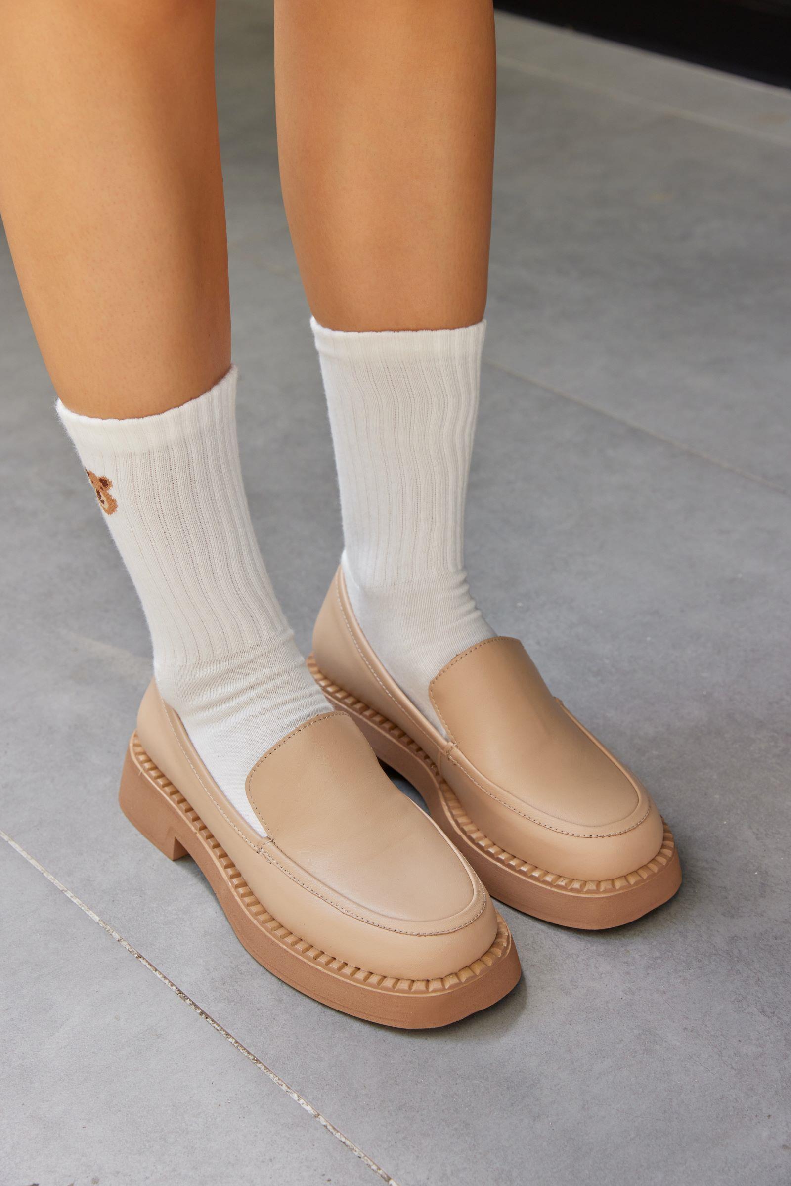 Belissa Green Genuine Leather Women's Loafers