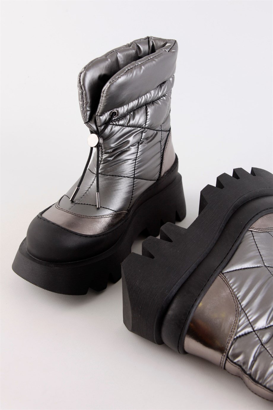 Bruno Silver Deri Kalın Tabanlı Kar Botu