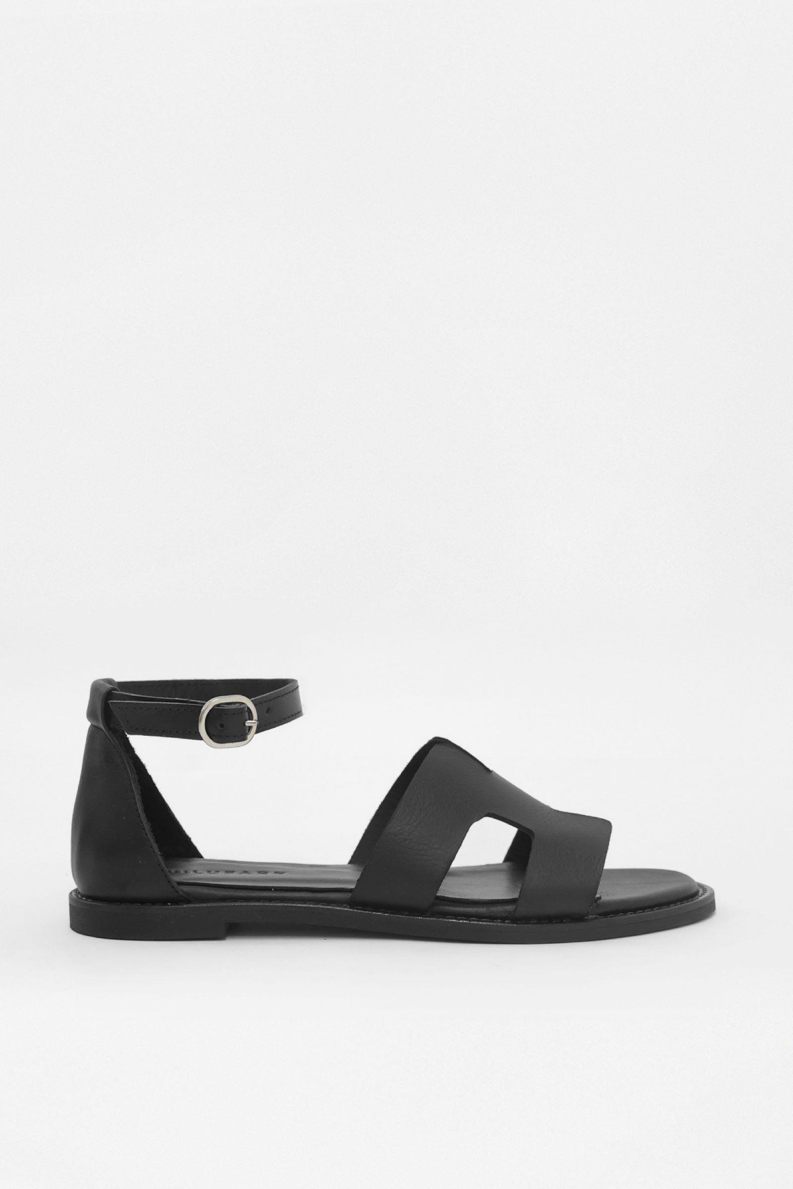 Hero Черные Женские Сандалии из Натуральной Кожи