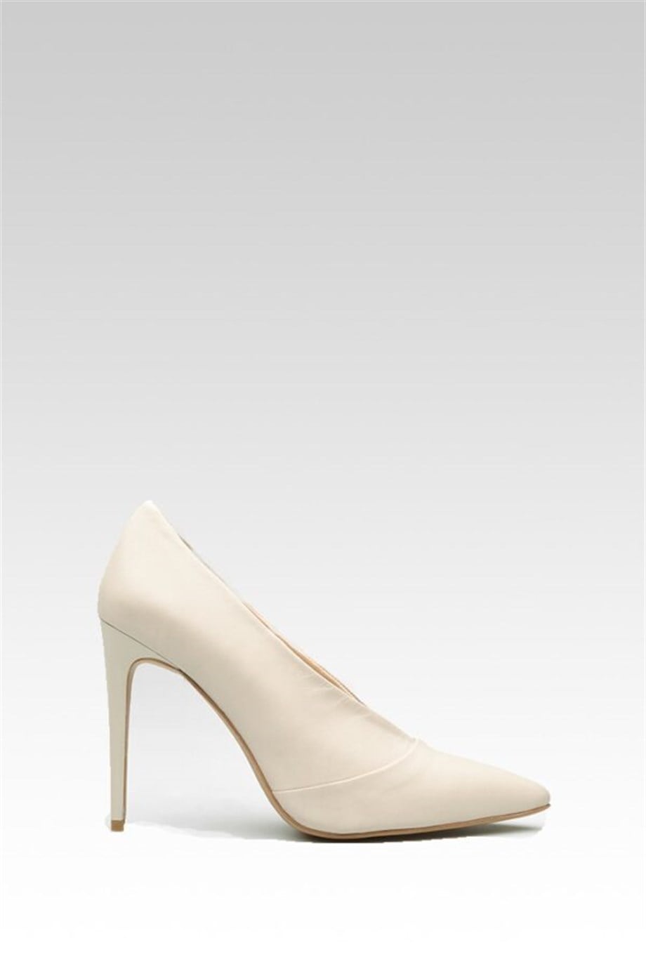 Lara Women's Beige Leather Heeled Shoes