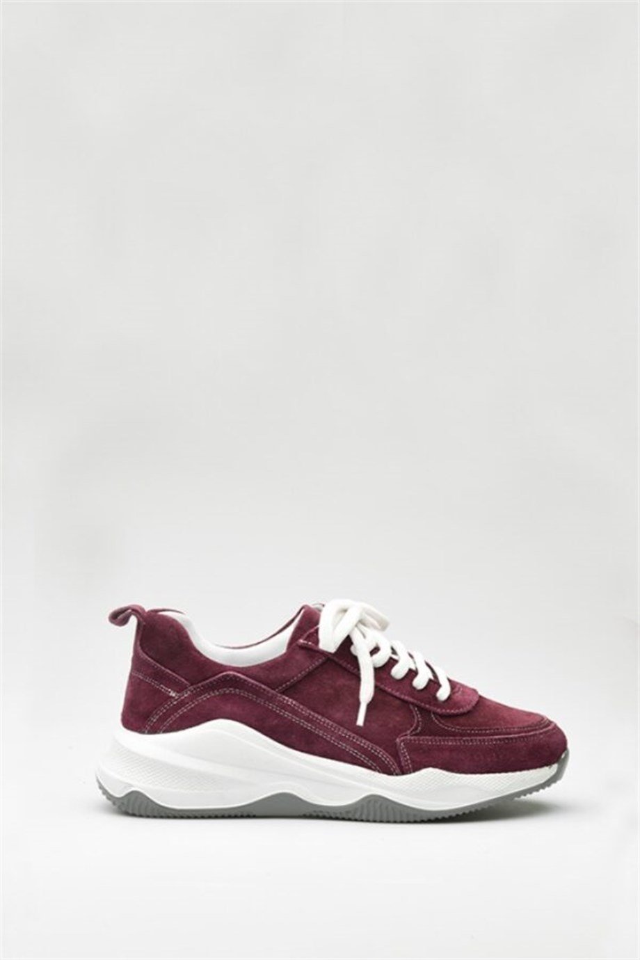 Lime Women's Burgundy Suede Sneakers