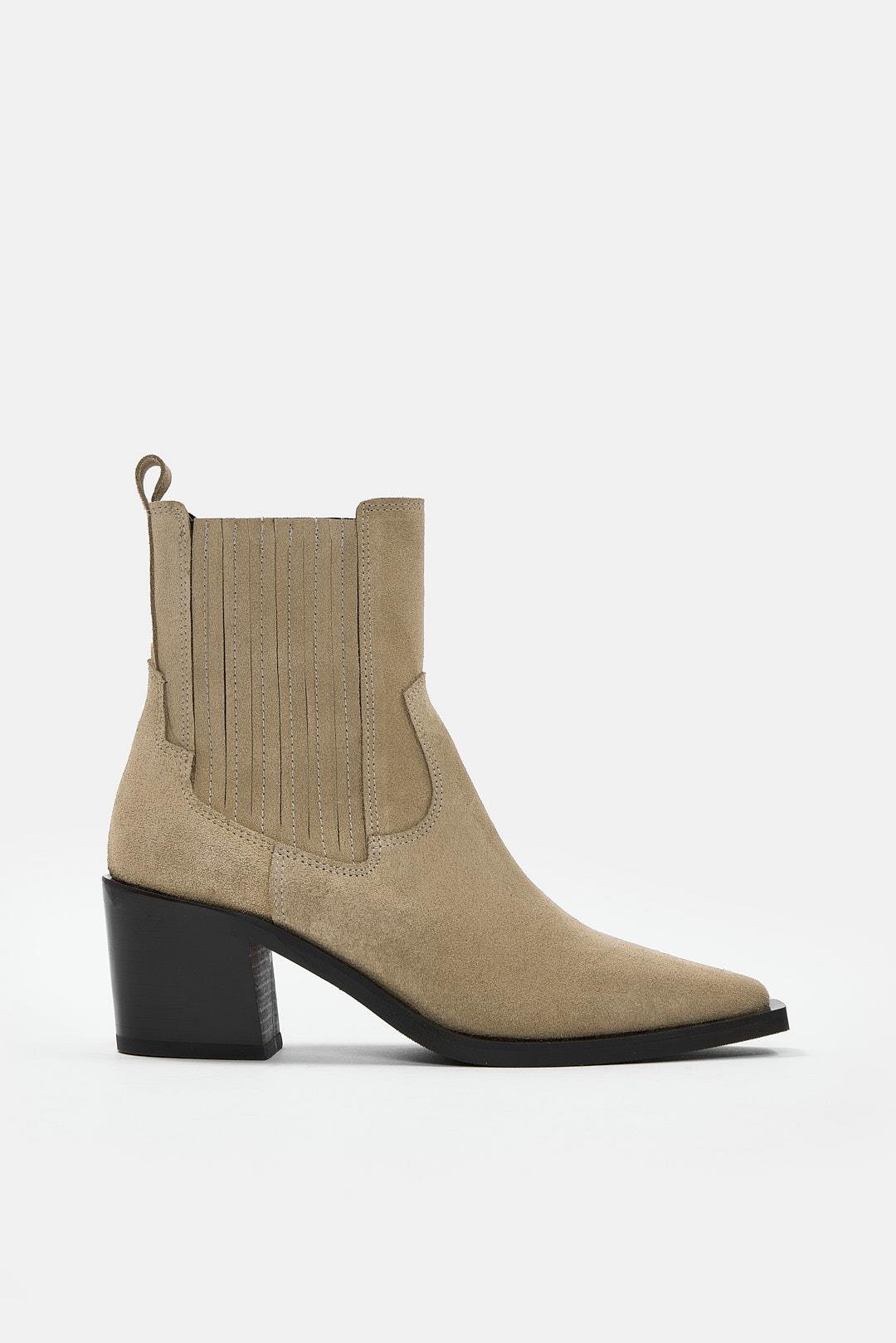 Lova Camel Süet Hakiki Deri Topuklu Bot