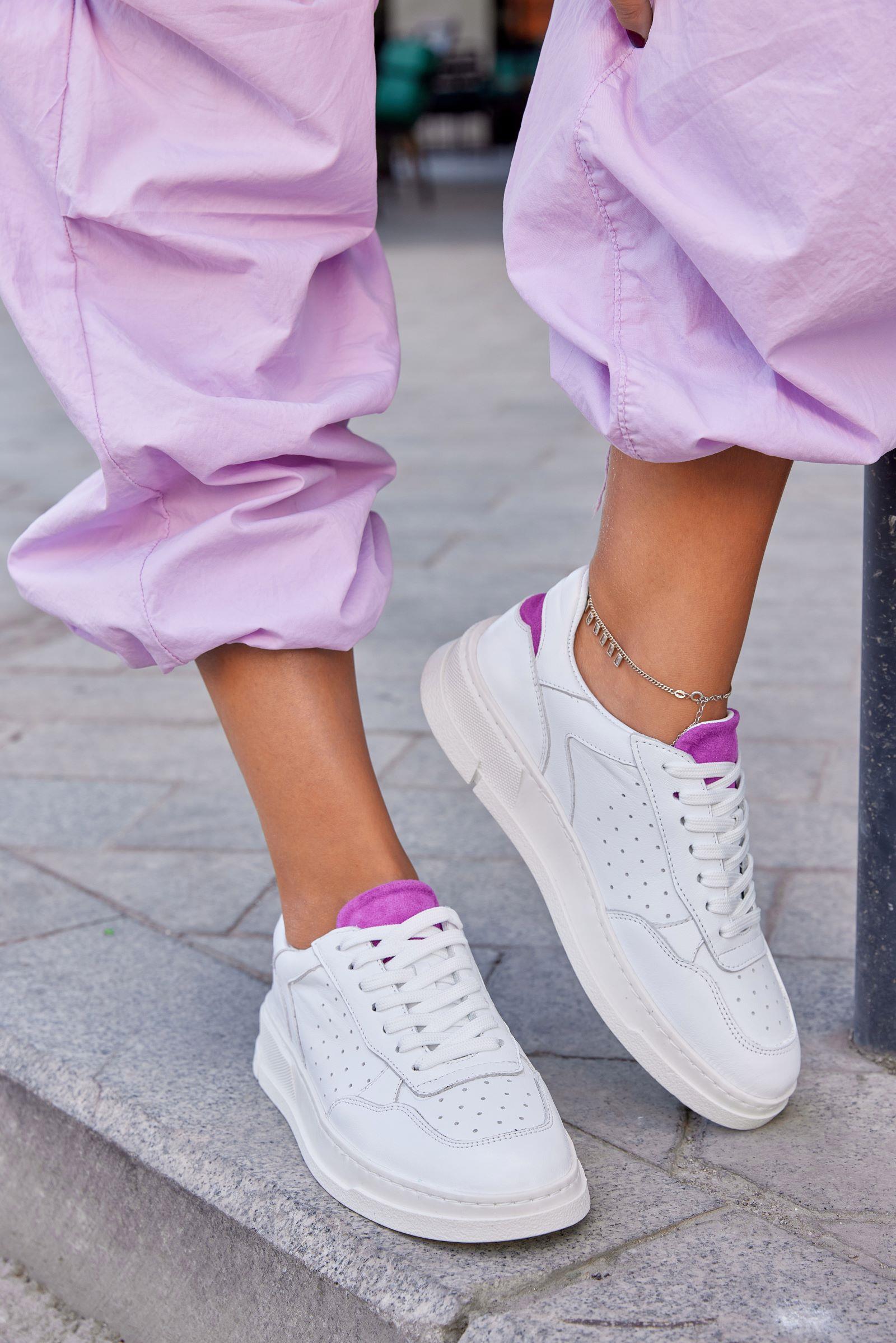 Marsel Beyaz Hakiki Deri Kadın Sneaker