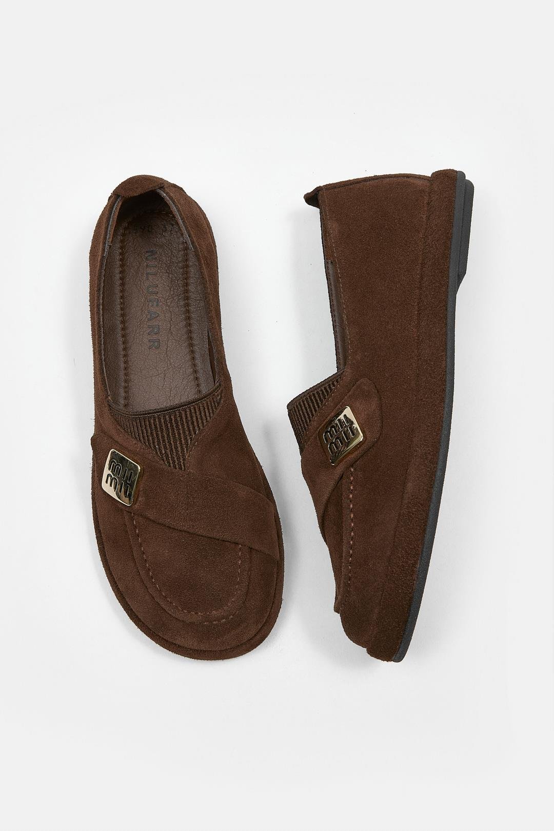 Mii Acı Kahve Hakiki Süet Kadın Loafer