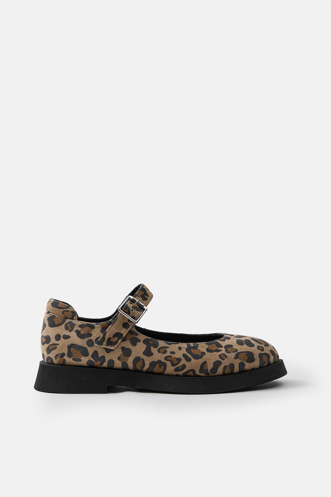 Panthera Leopar Hakiki Deri Kadın Loafer