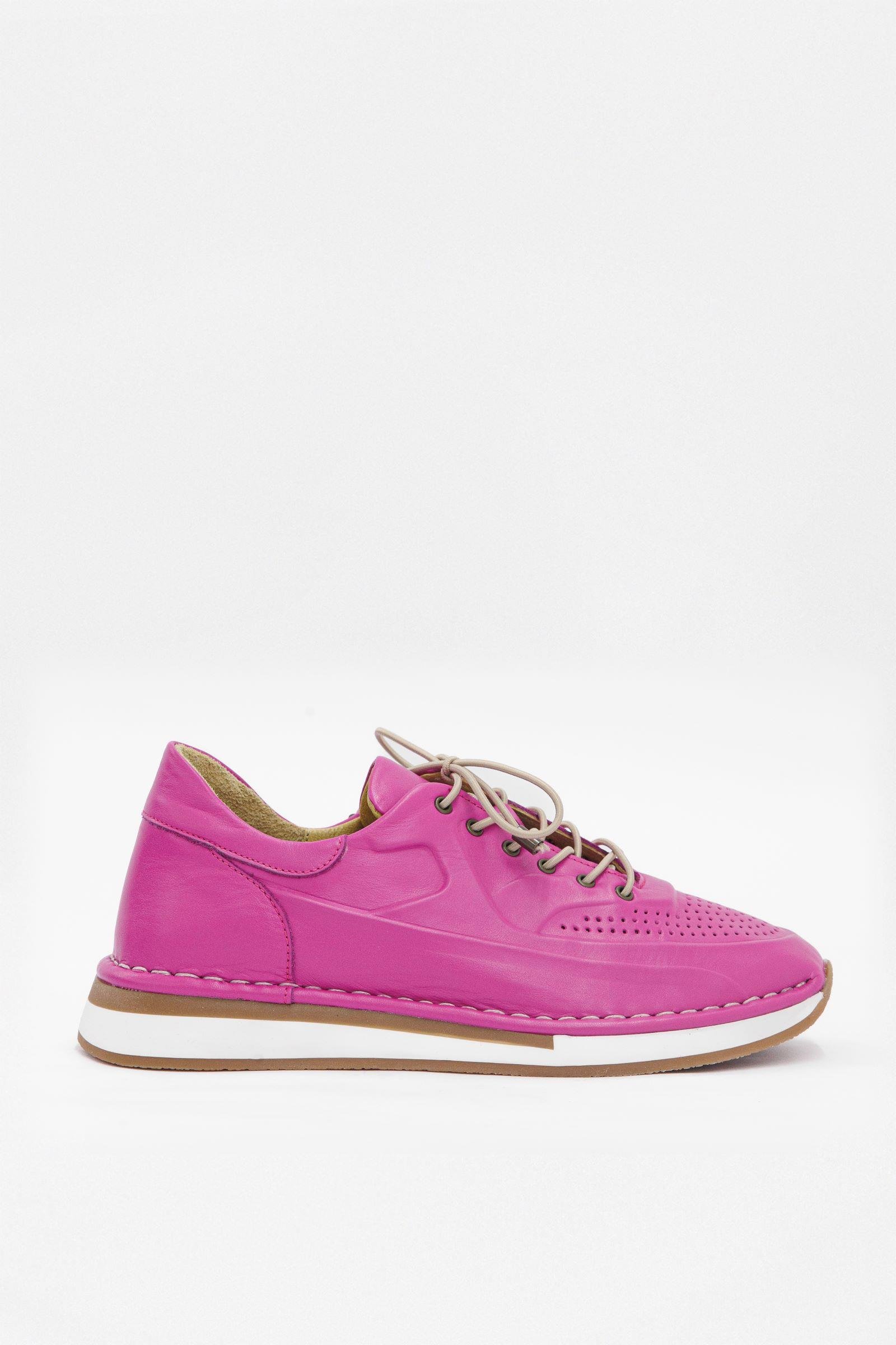 Patrice Pembe Hakiki Deri Kadın Sneaker
