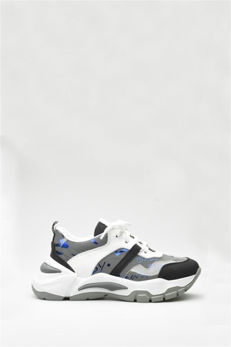 Plane Gri/Beyaz Deri Kadın Sneakers