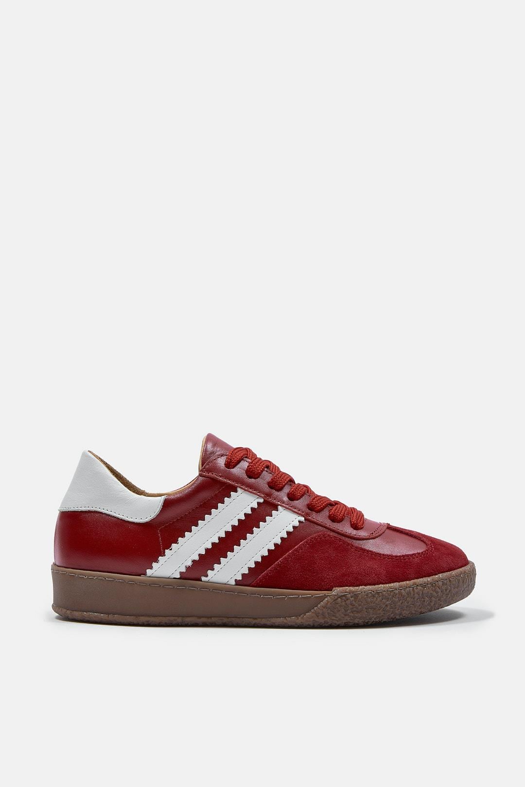 Sasha Kırmızı Hakiki Deri Kadın Sneaker