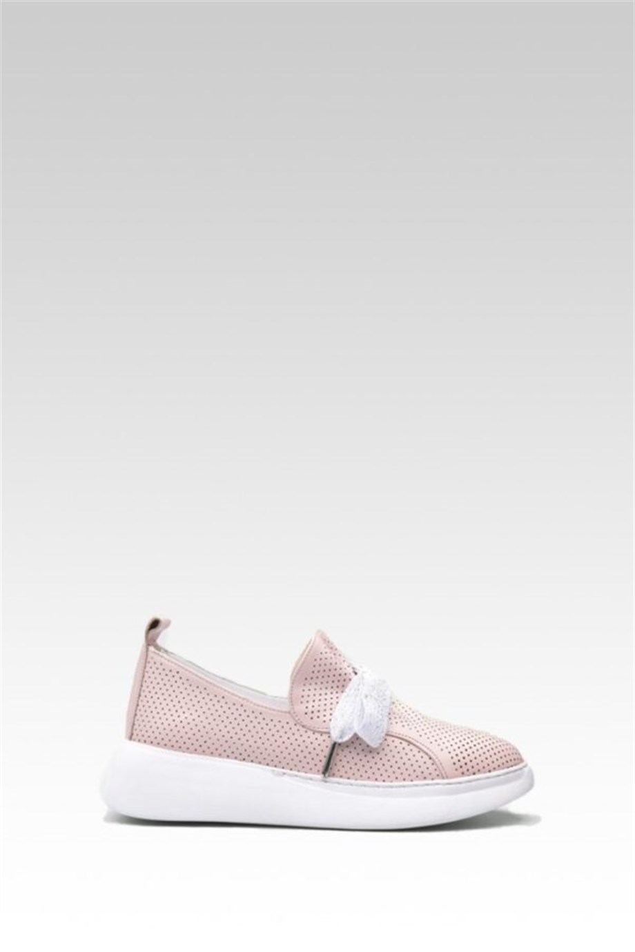 Step Women's Powder Pink Leather Casual Shoes