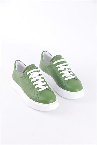 Julia Yeşil Floter Hakiki Deri Kadın Sneaker