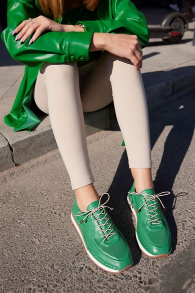Patrice Green Leather Women's Sneaker