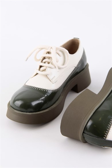 Rachel Yeşil Hakiki Deri Casual Kadın Ayakkabı