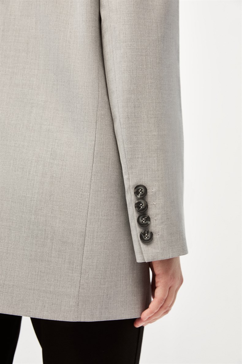 Gri Oversize Blazer Ceket