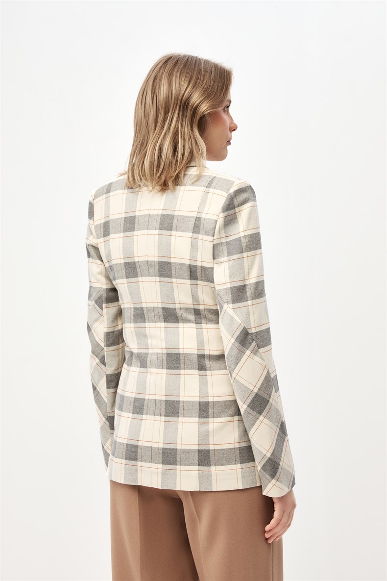 Ekose Blazer Ceket