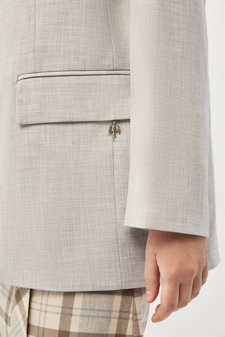 Gri Oversize Blazer Ceket