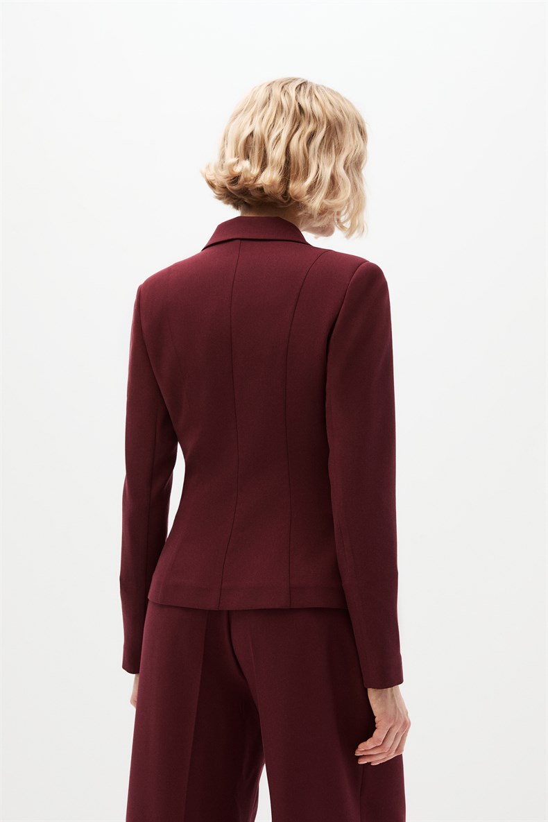 Bordo Blazer Ceket